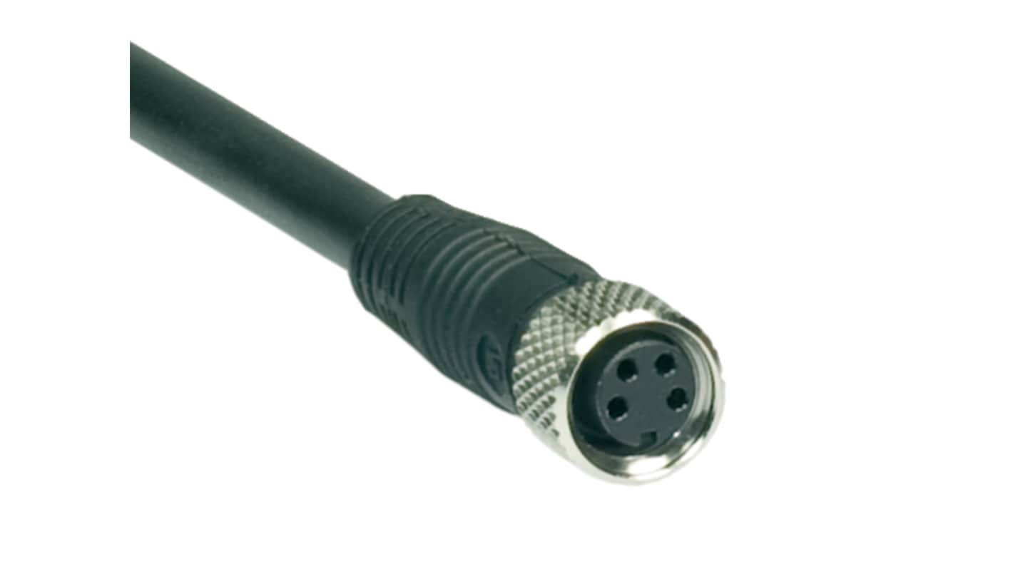 Schmersal Circular Connector, 4 Contacts, Cable, M8 Connector, Socket, Female, IP65, IP67, A-K4P-M8 Series