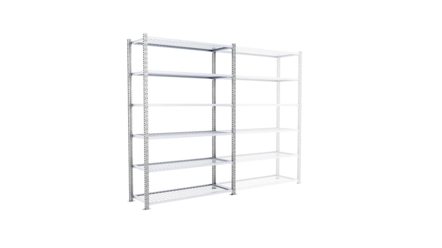 System półek, kolor Galwanizowany, materiał: Blacha stalowa, 2500mm x 1000mm, Manorga