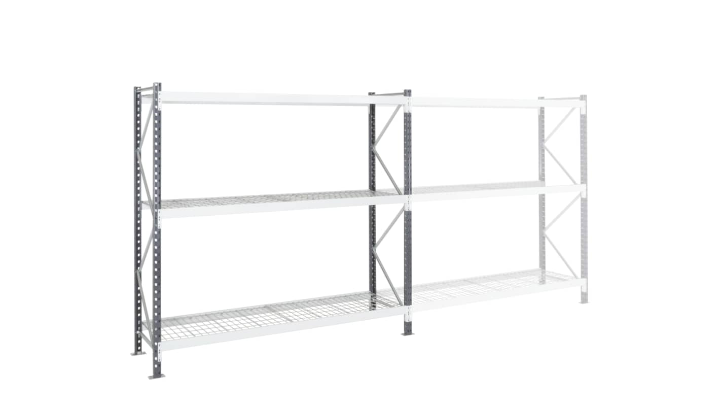 System półek, kolor RAL 7024, materiał: Blacha stalowa galwanizowana, 2000mm x 2000mm, Manorga