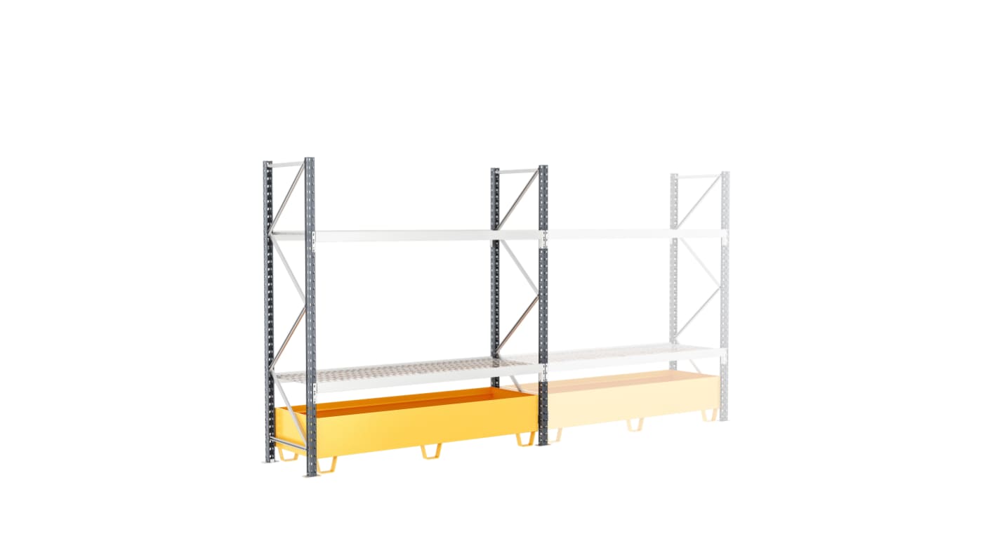 System półek, kolor RAL 7024, materiał: Blacha stalowa galwanizowana x 2000mm, Manorga