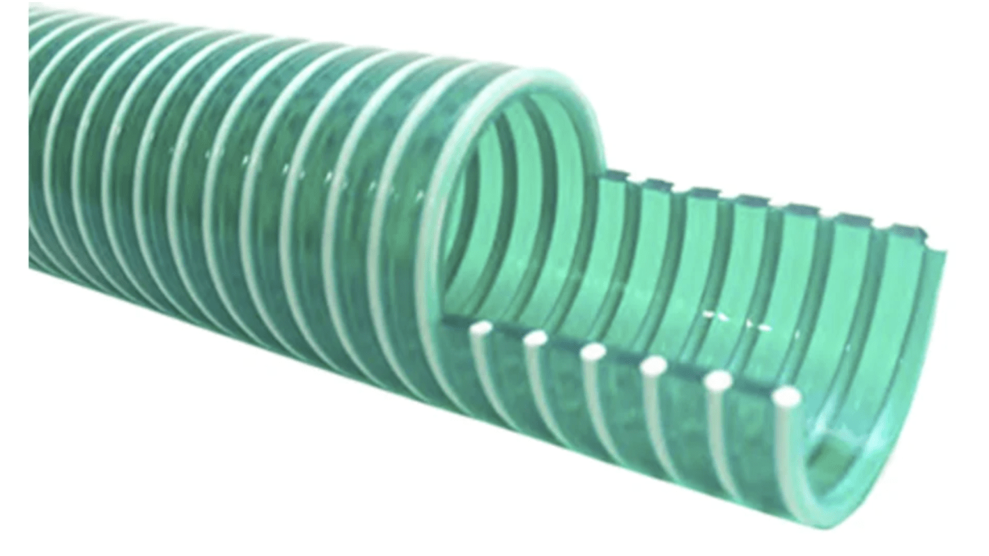 RS PRO PVC, Hose Pipe, 19mm ID, 24.6mm OD, Green, 30m