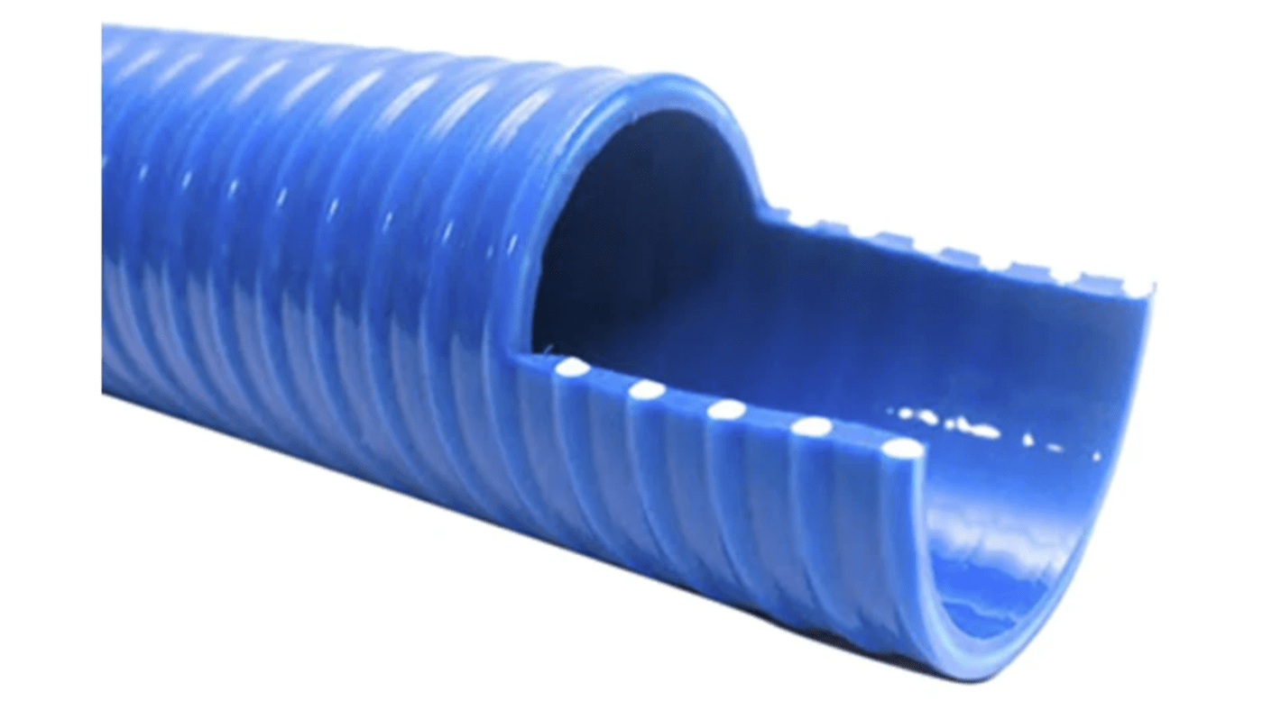 RS PRO PVC, Flexible Tube, 32mm ID, 40.8mm OD, Blue, 30m