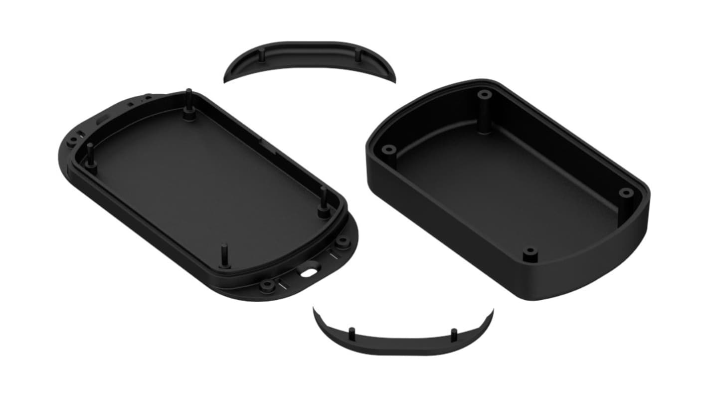 RS PRO Black ABS General Purpose Enclosure, Flanged, 109.9 x 57.4 x 25mm
