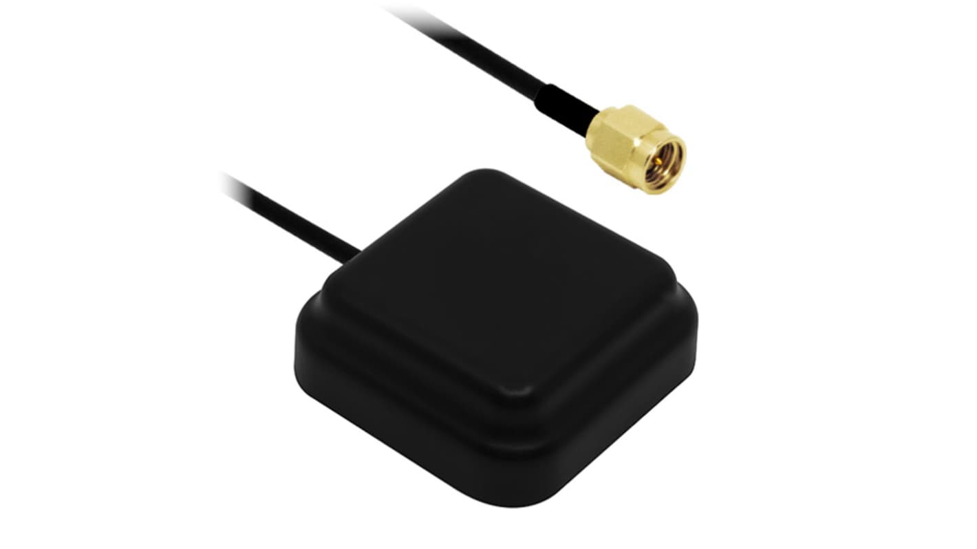 Siretta MIKE19/3M/SMAM/S/S/26 Patch GPS Antenna with SMA Male Connector, GNSS