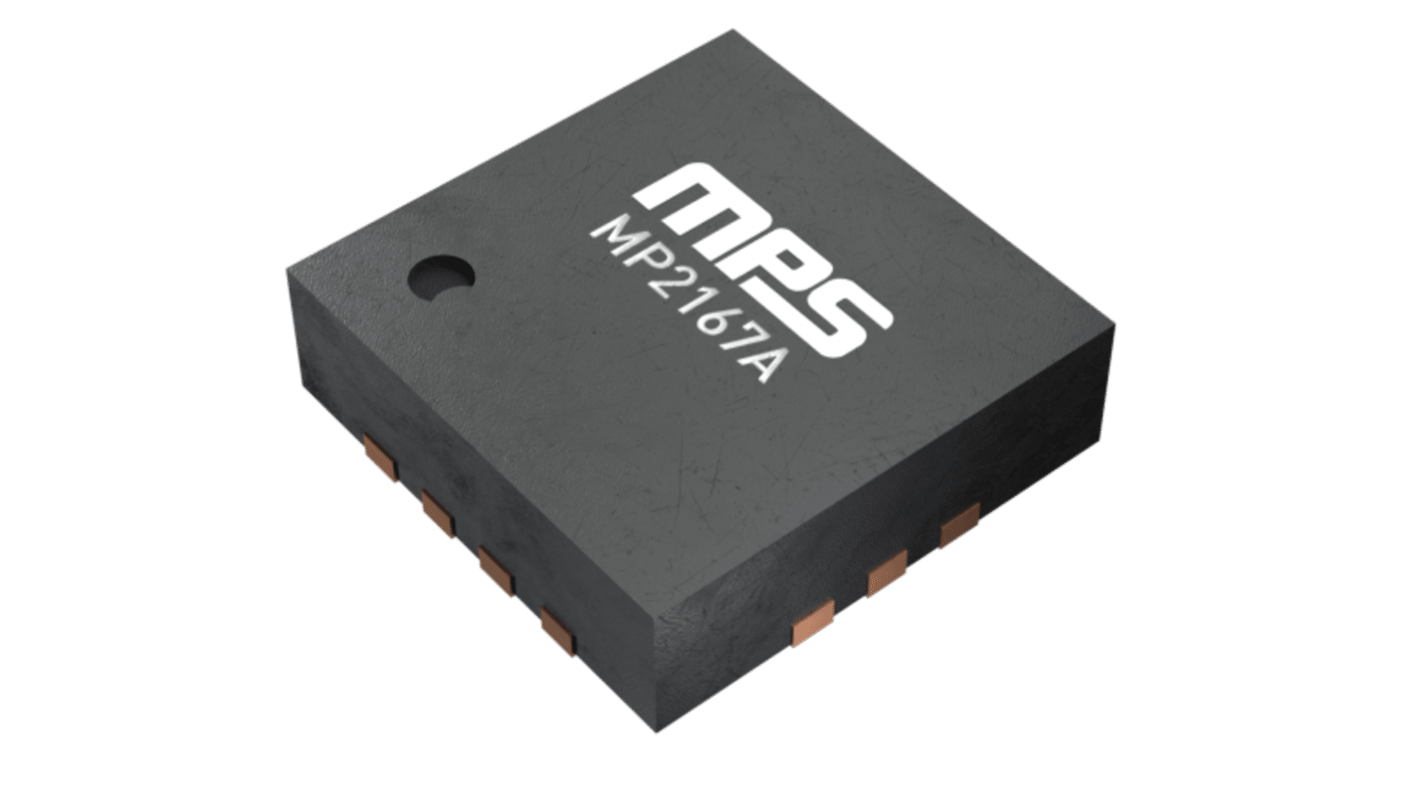 MPS MP2167AGQE-P, 1 Synchronous Step-Down Converter, Buck Converter 6A, 0.606 → 2.7 V, 2.2 MHz 14-Pin, QFN-14