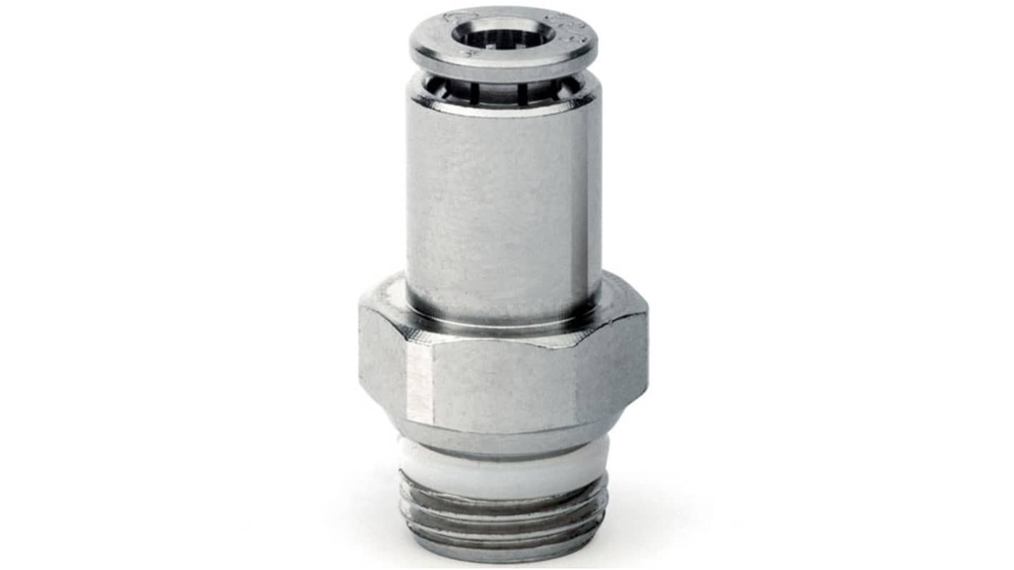 Camozzi 6000 Series Male Connector, 8 mm to G 1/8 Male, Threaded-to-Tube Connection Style, S6510 8-1/8