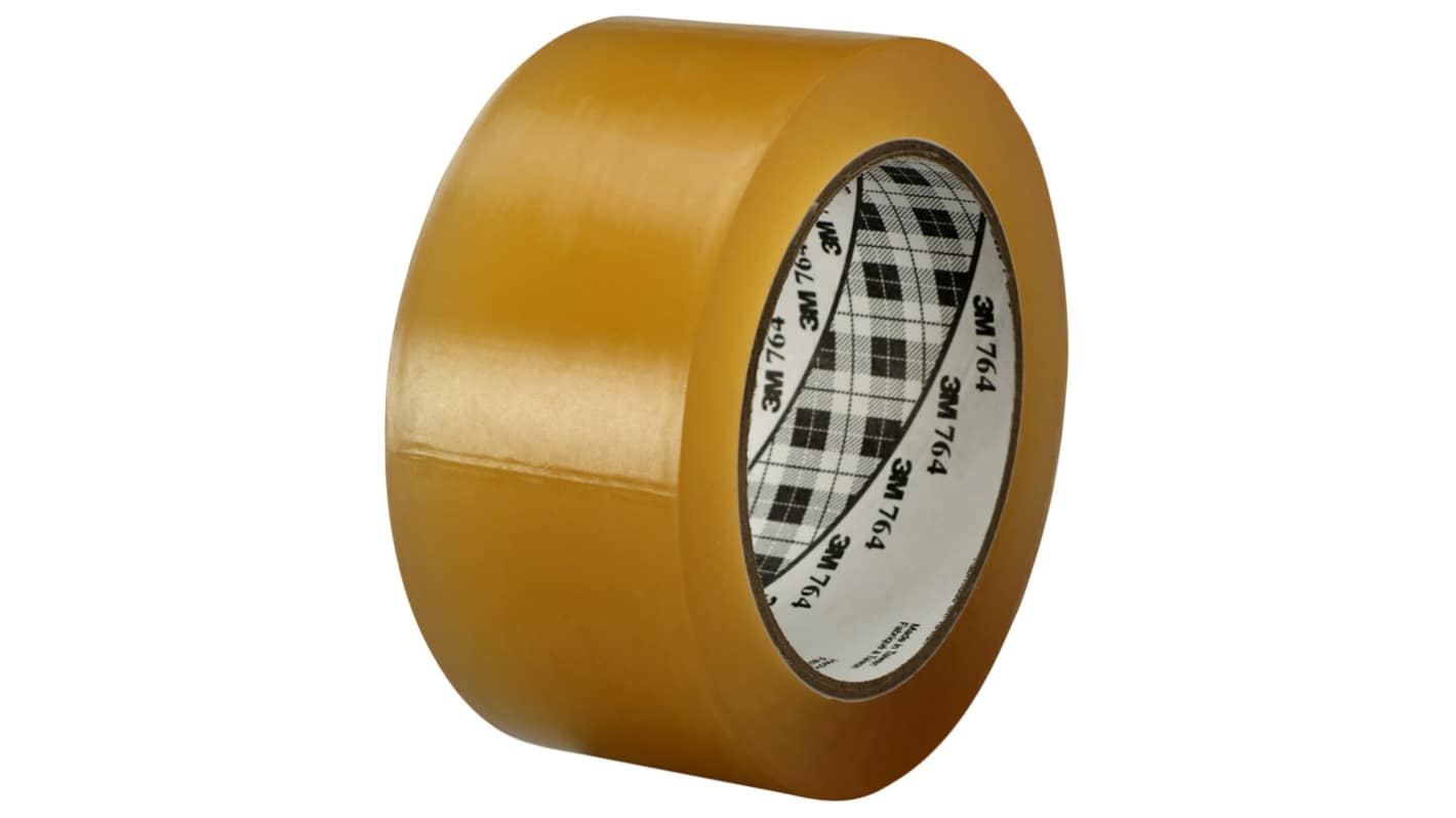 3M 7000048914 Black PVC 33m Hazard Tape, 0.1mm Thickness "764I TRANSPARENT"