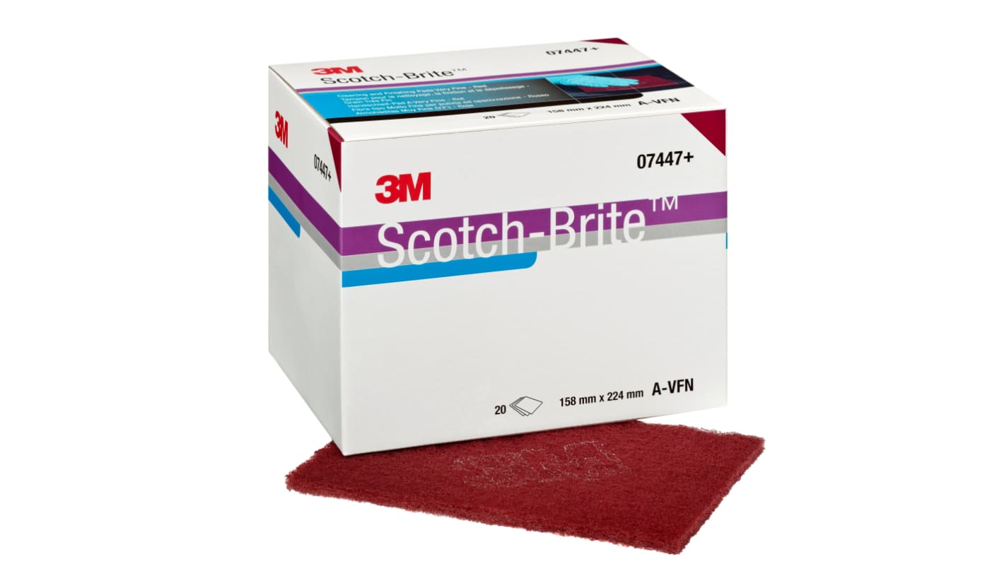 3M Brown Abrasive Hand Pad 224mm x 158mm, for Cleaning Use