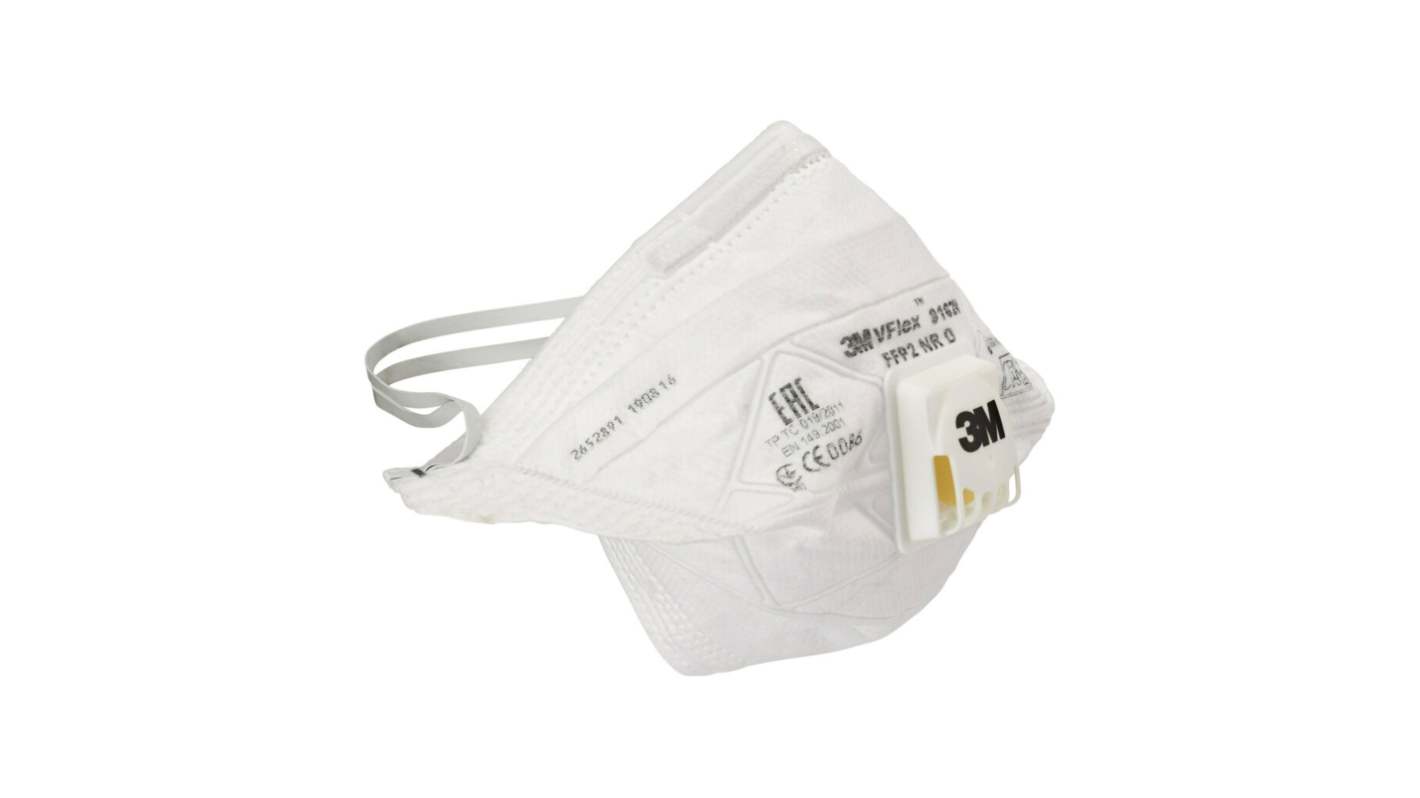 3M 7100199506 Series Disposable Face Mask for General Purpose Protection, FFP2, Non-Valved, Fold Flat
