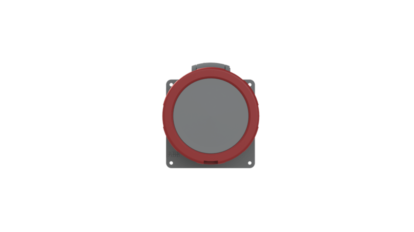 Amphenol Industrial, 2CMA1 IP67 Red Panel Mount 3P+N+E Industrial Power Socket, Rated At 16A, 415 V