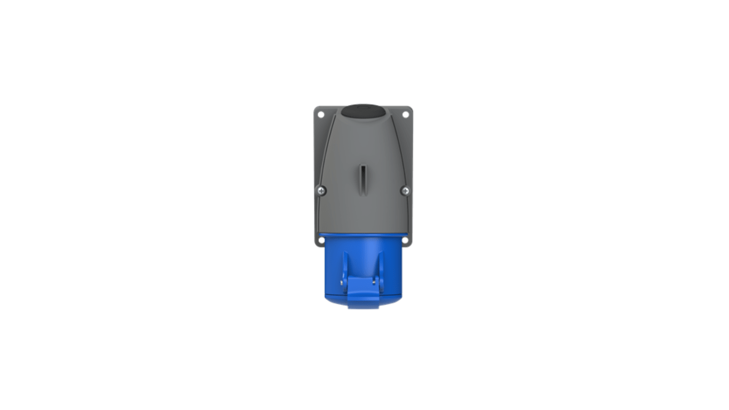 Connettore di alimentazione industriale Amphenol Industrial 2CMA1, 2P+E, 32A, Montaggio a muro