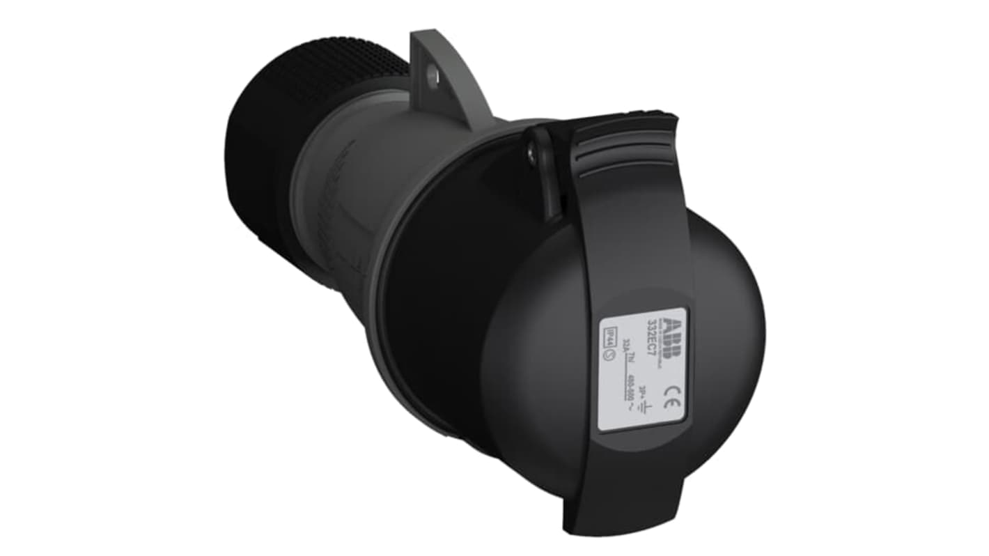 Amphenol Industrial, 2CMA1 IP44 Red 3P+E Industrial Power Socket, Rated At 32A, 500 V