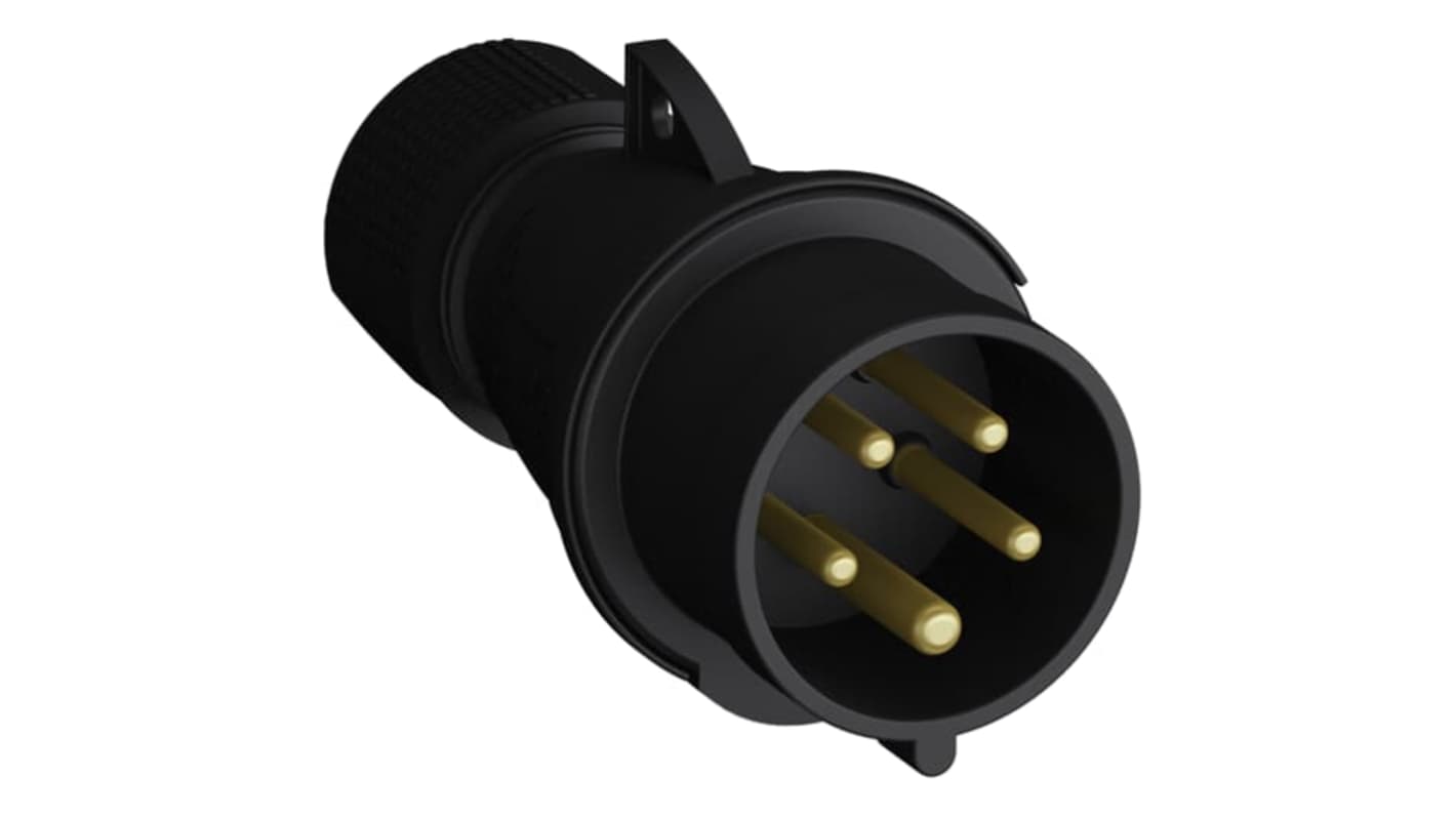 Amphenol Industrial, 2CMA1 IP44 Red 3P+N+E Industrial Power Plug, Rated At 32A, 415 V