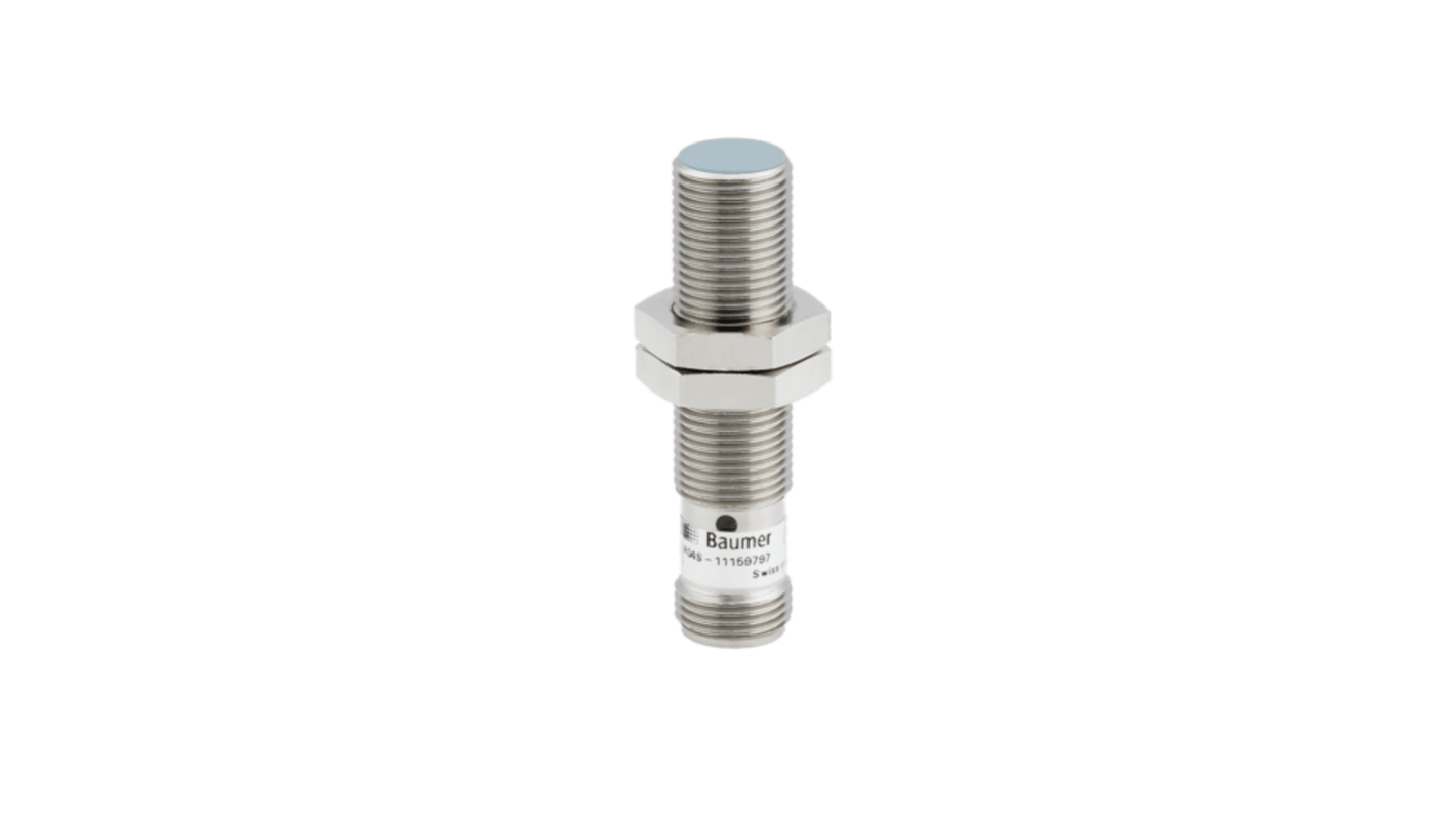Baumer Proximity Barrel Inductive Proximity Sensor, M12, 0 → 4 mm Detection 0-10 V, 12 → 36 V