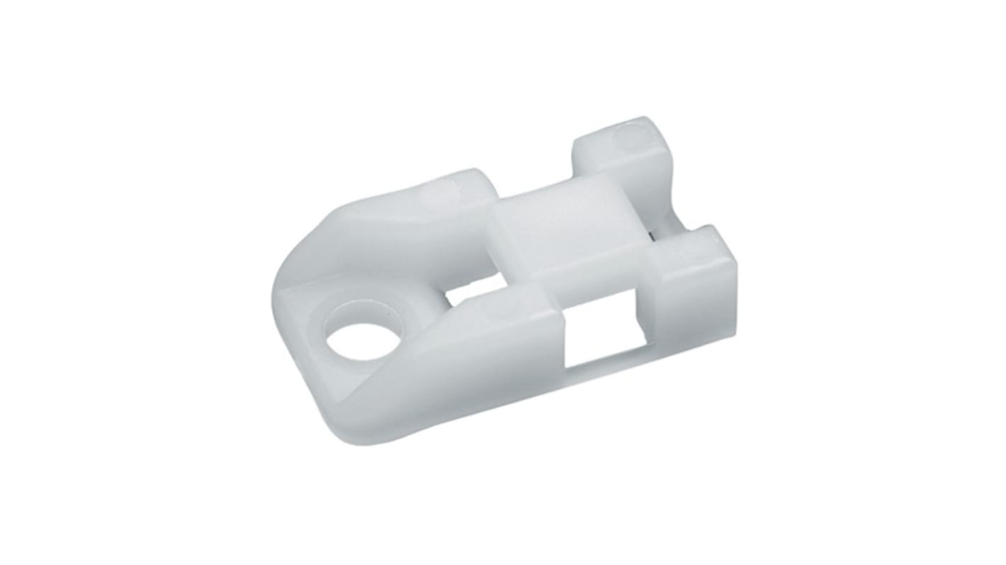 Thomas & Betts Natural Cable Tie Mount 10.1 mm x 22.5mm, 4.8mm Max. Cable Tie Width