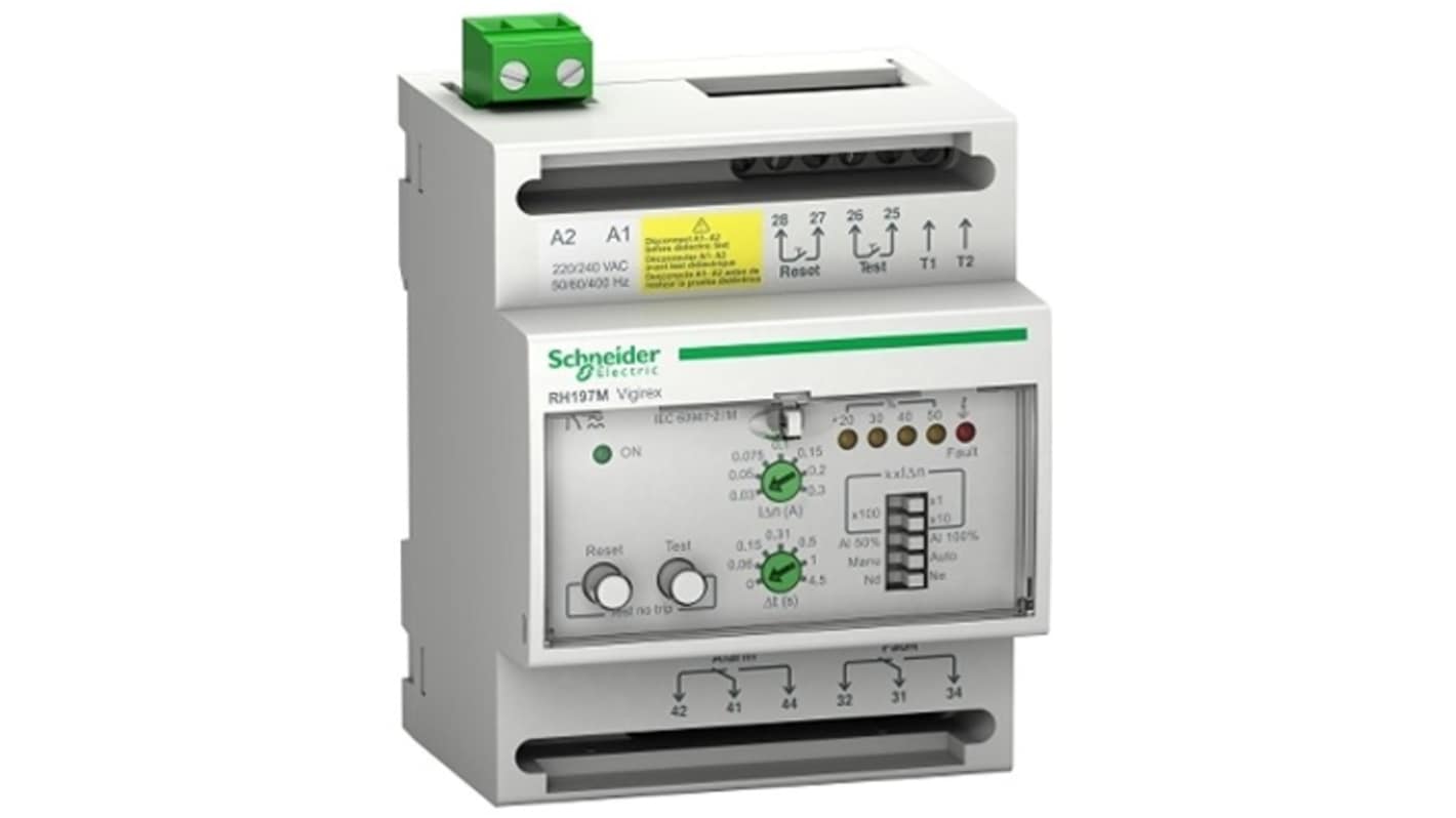 Schneider Electric モニタリングリレー, SPST, DINレール, 380 → 415V ac, 56518