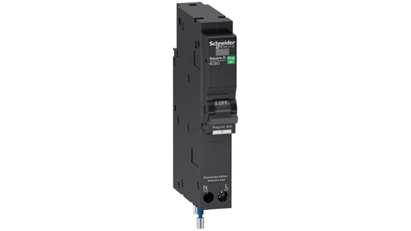 Schneider Electric C型小型断路器, 1P + N极, 10000 A分断, 20A, 240VAC, QO120系列