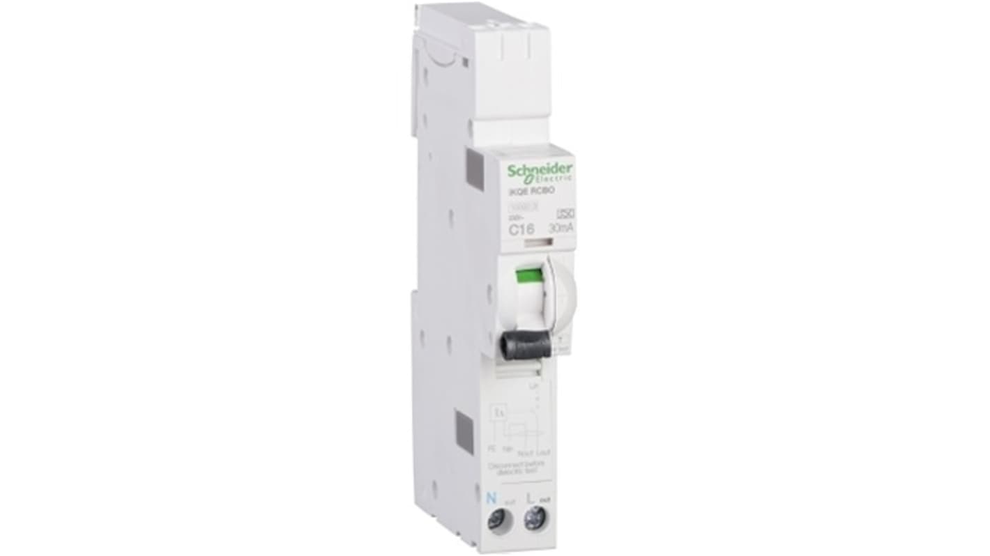 Schneider Electric 16A 1P+NP, 30mA C型剩余电流动作断路器