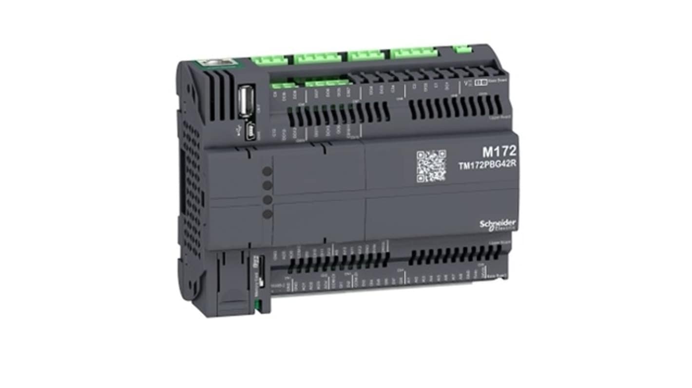 Schneider Electric Modicon M172 Series Controller for Use with HVAC Control, 24 Supply, Relay Output, 24-Input, Analog,