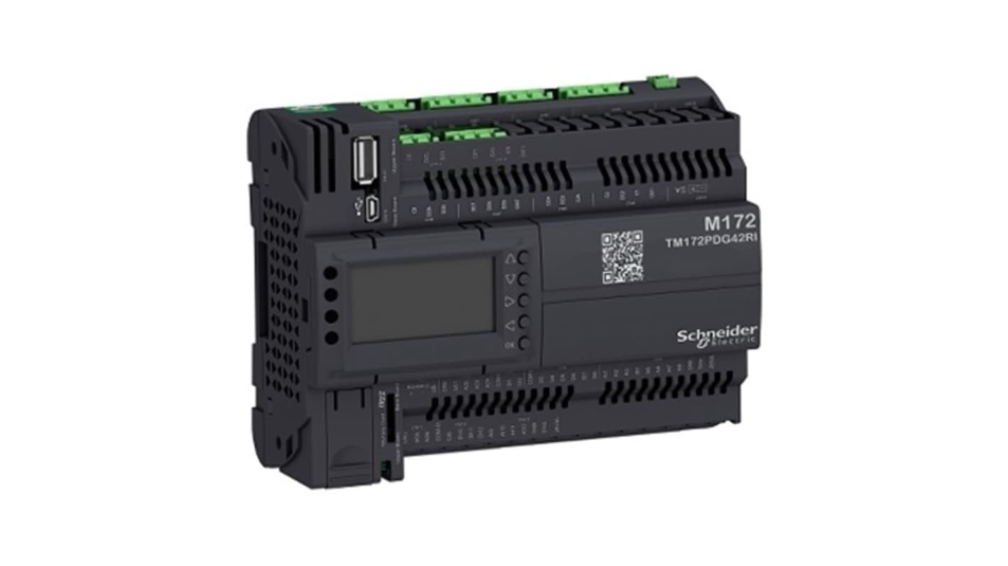 Schneider Electric Modicon M172 Series Controller for Use with HVAC Control, 24 Supply, Relay Output, 24-Input, Analog,