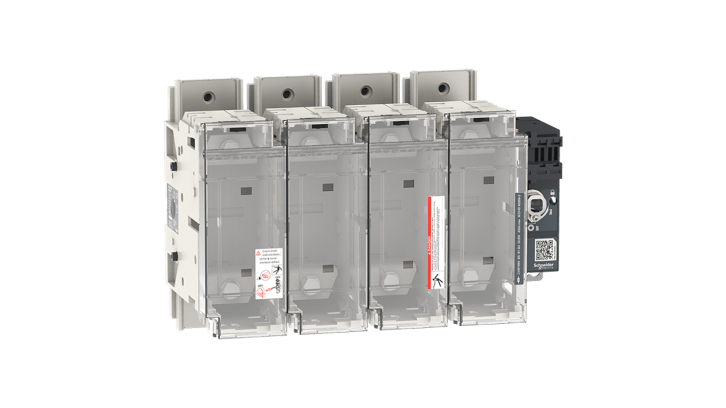 Schneider Electric Fuse Switch Disconnector, 4 Pole, 400A Max Current, 50kA Fuse Current