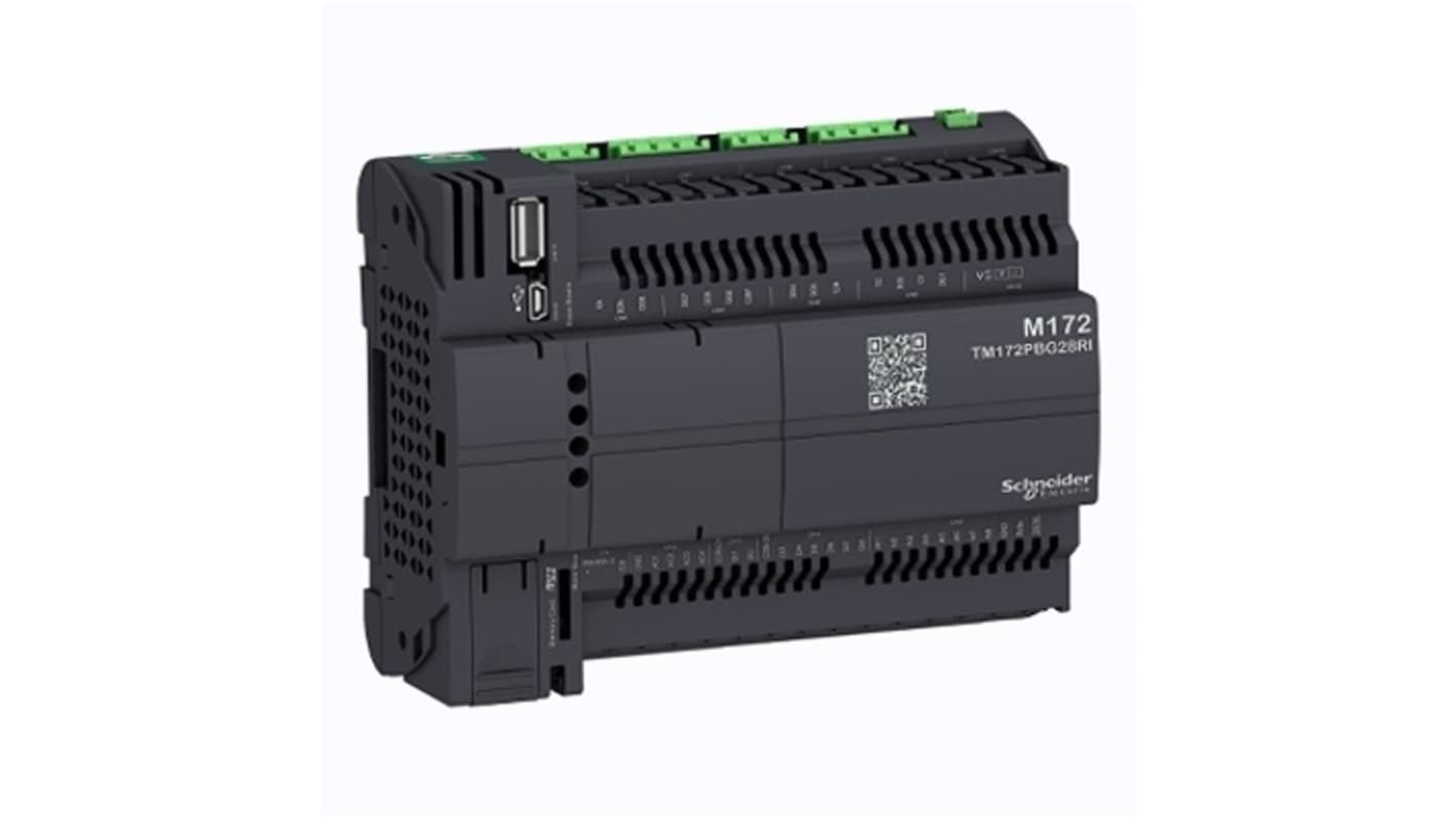 Schneider Electric Modicon M172 Series Controller for Use with HVAC Control, 24 V Supply, Relay Output, 16-Input,