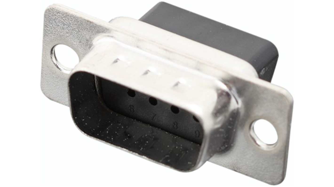 Encitech Connectors 3303 9 Way Screw Mount D-sub Connector Plug, with Screw