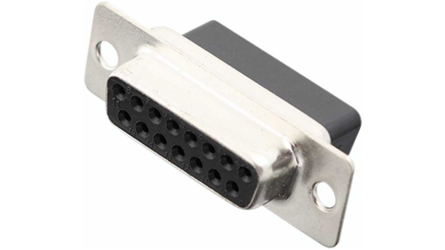 Encitech Connectors 3303 15 Way Screw Mount Solder D-sub Connector Socket, with Screw