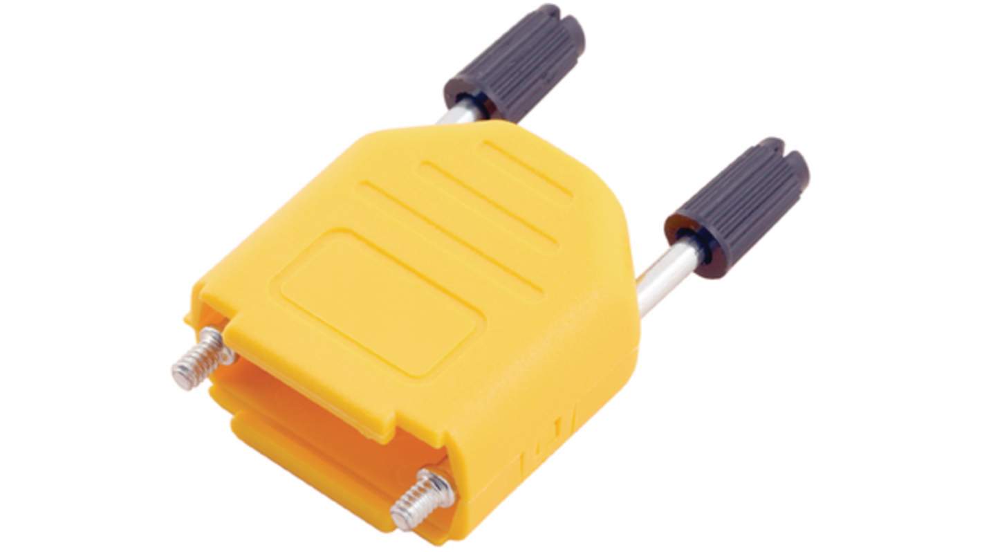 Encitech Connectors D-Sub バックシェエル DPPK-SLIM シリーズ 9 極 DE, 黄, 6353-0105-01