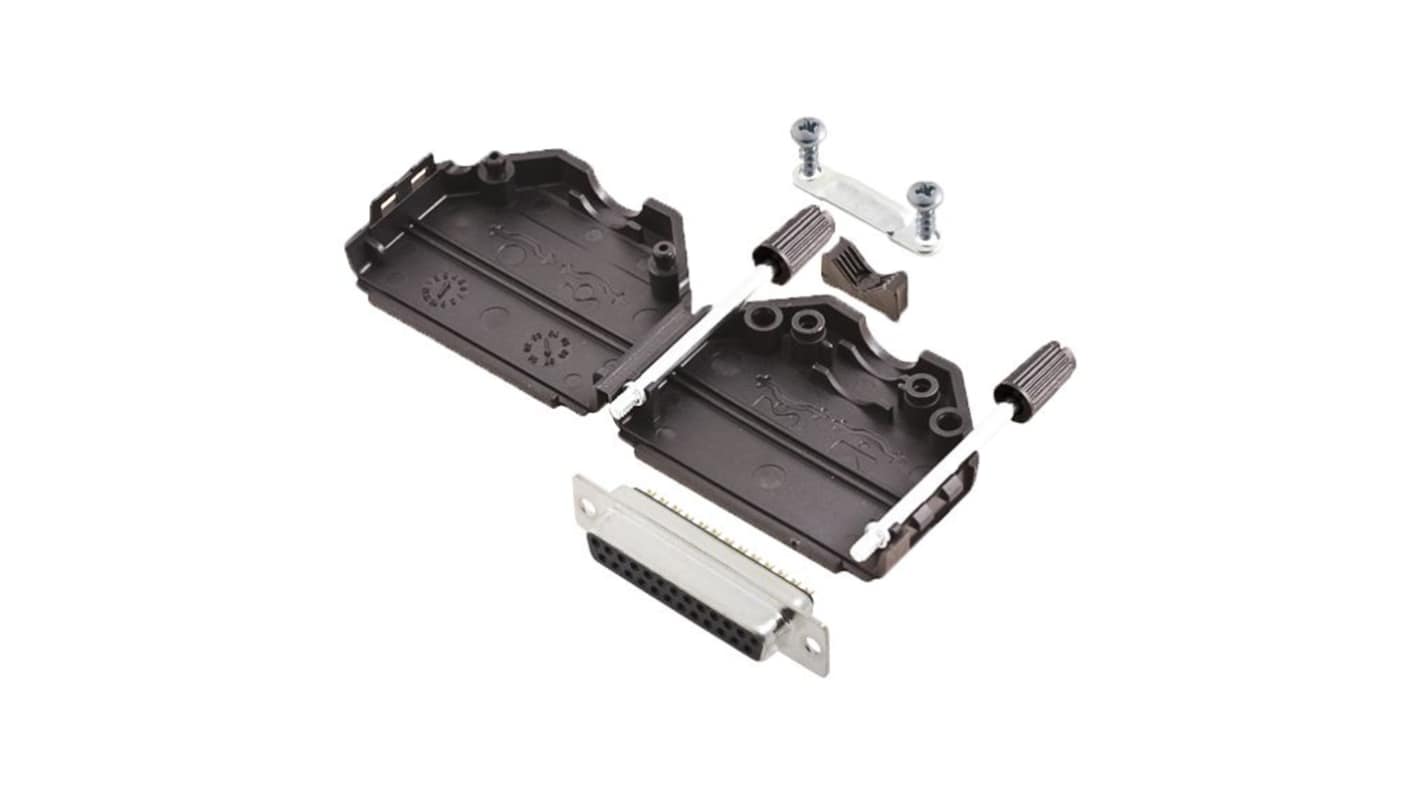Encitech Connectors 6355 Series Polyamid D Sub Backshell, 25 Way