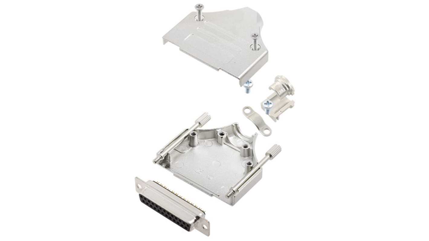 Encitech Connectors 6355 Series Zinc D Sub Backshell, 25 Way