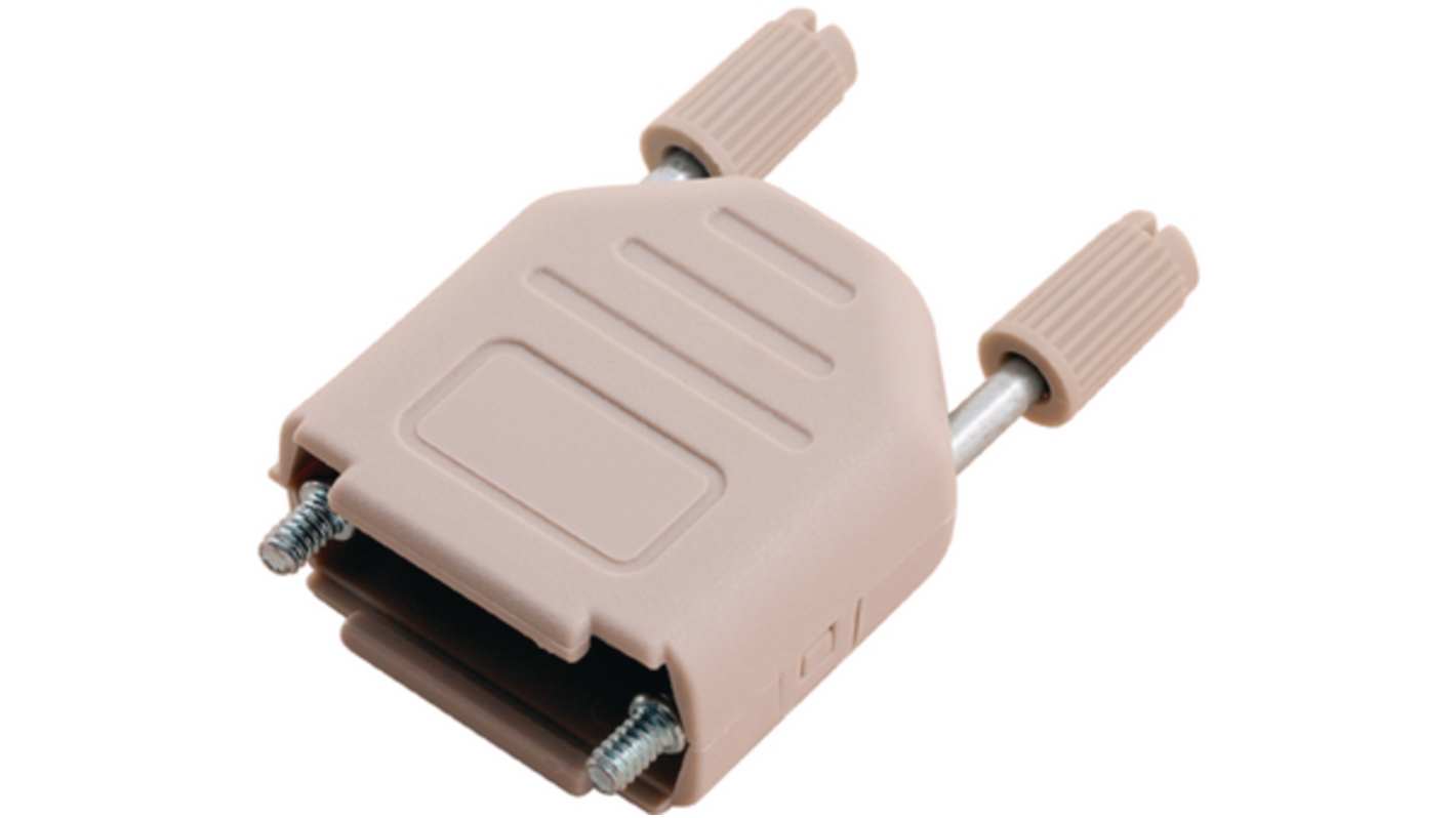 Encitech Connectors D-Sub バックシェエル 6353 シリーズ 25 極 DB, 黒, 6353-0101-03