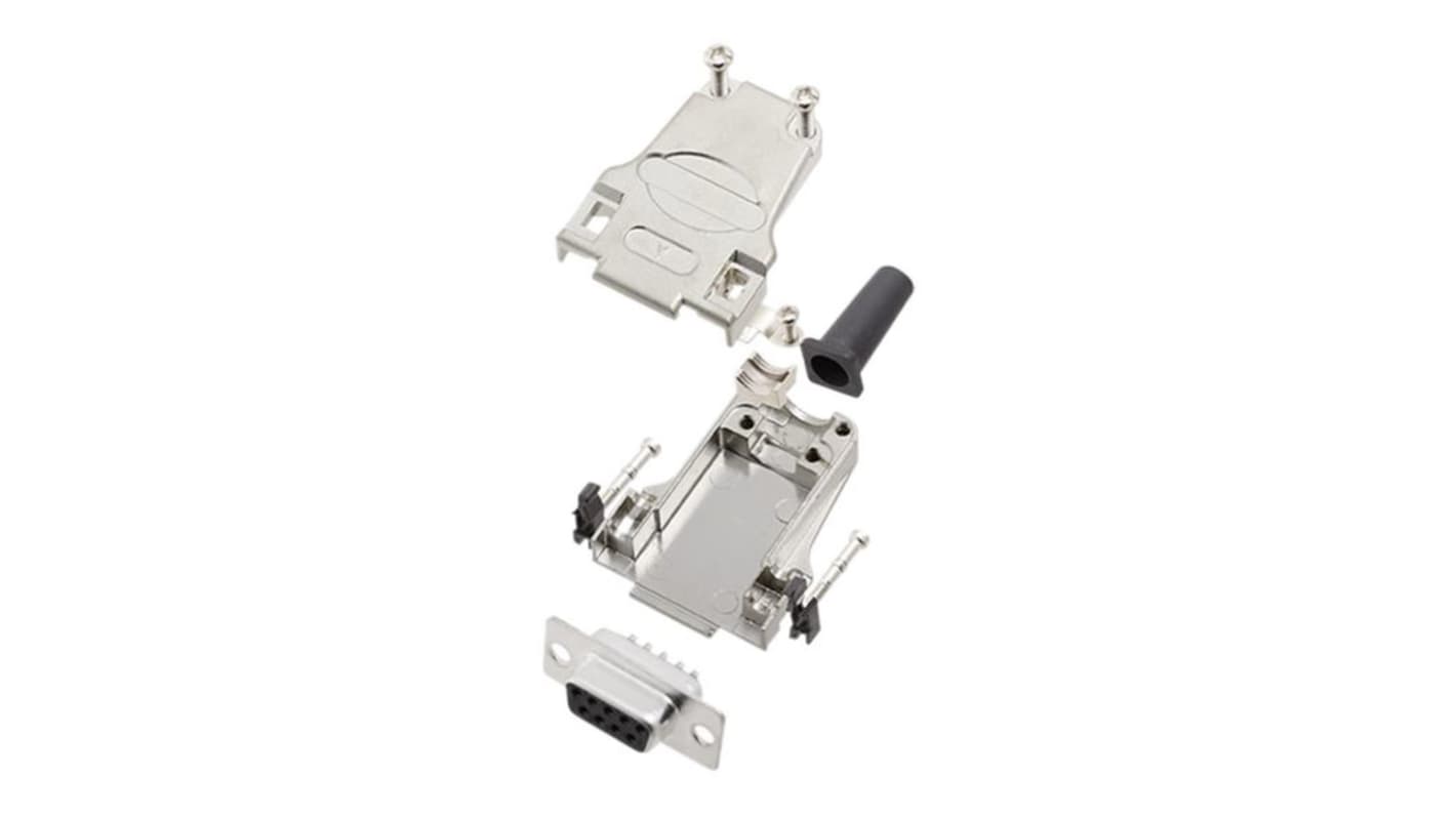 Encitech Connectors D-subコネクタ (はんだ端子), 9極, メス, ケーブルマウント, 6355-0044-11
