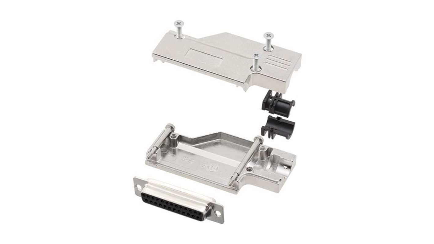 Encitech Connectors 6355 Series Zinc Side Entry D Sub Backshell, 25 Way