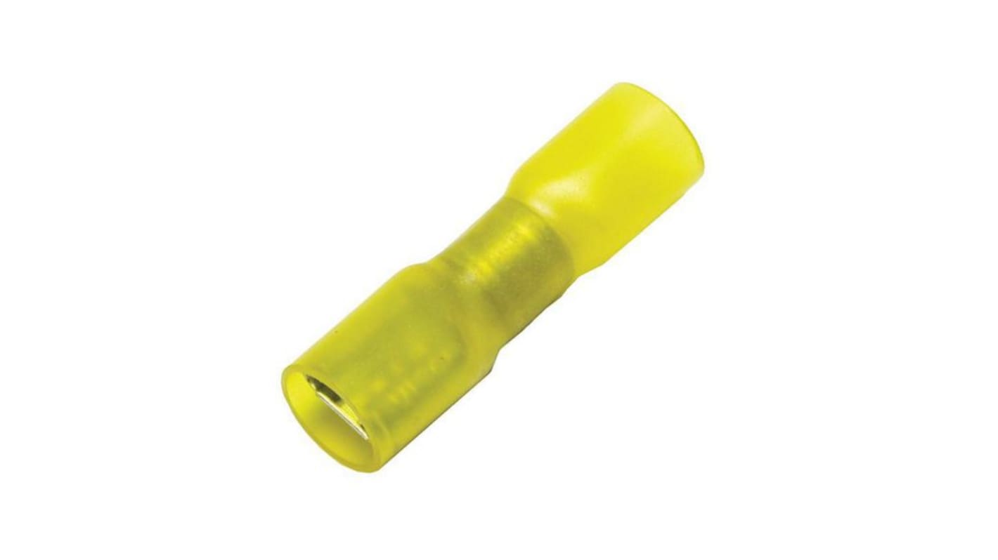 nVent RAYCHEM B-106 Series Yellow Yes Socket Spade Connector, Socket, 6.35 x 0.81mm Tab Size