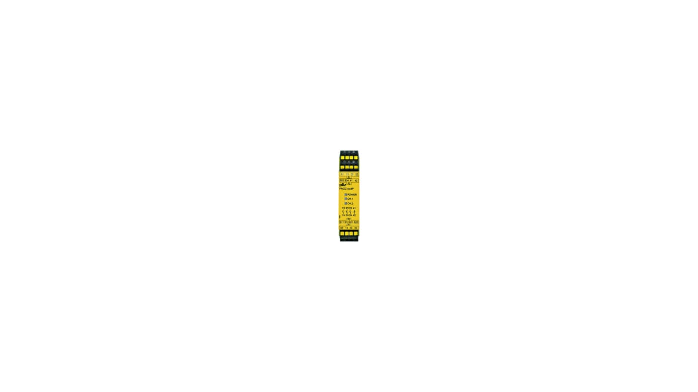 Pilz 787302 1 Auxiliary Contacts Safety Relay 24V ac/dc, Single/Dual-Channel 3 Safety Contacts