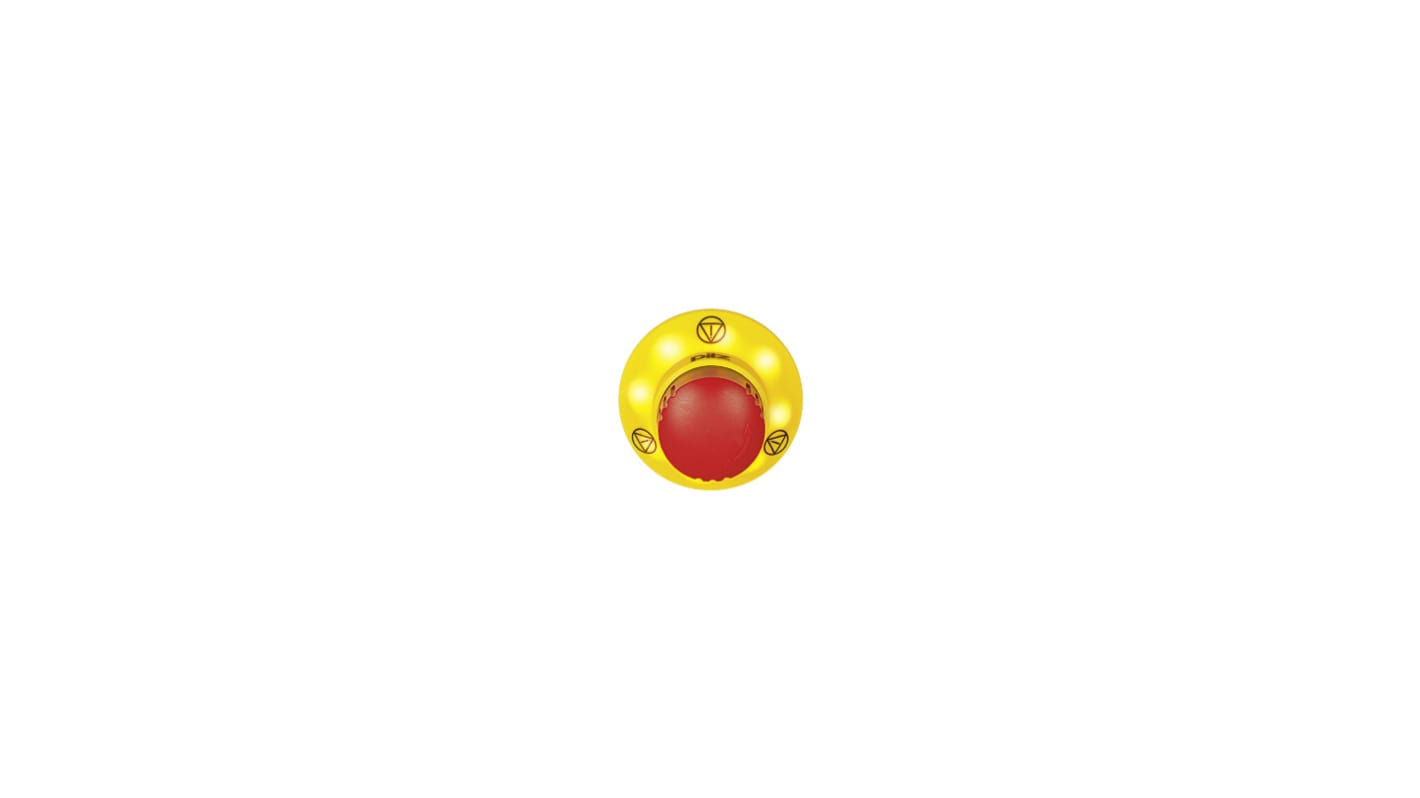 Pilz 400133 Series Illuminated Emergency Stop Push Button, Screw Mount, 22.3mm Cutout, IP65