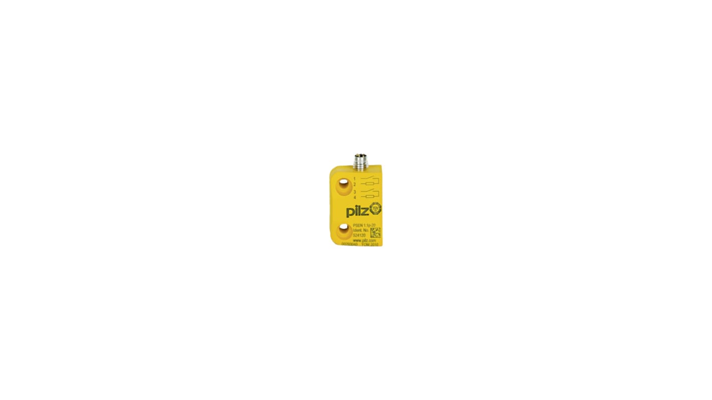 Pilz 506409 Series Magnetic Safety Switch, 24V dc, Polybutylene Terephthalate Housing, 2NO, M8