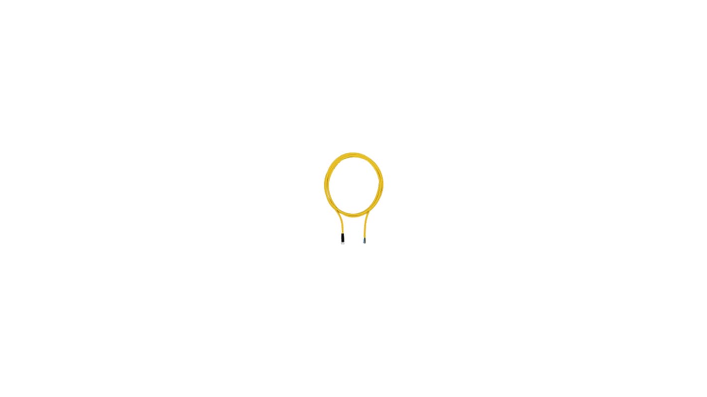 Pilz Straight Female 4 way M8 to Unterminated Cable, 5m
