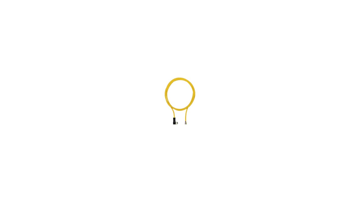 Pilz Right Angle Female 8 way M12 to Unterminated Cable, 3m