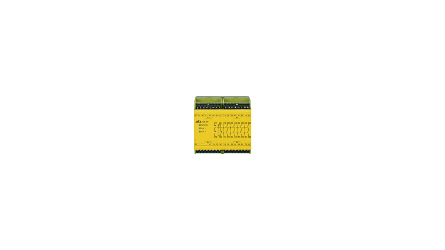 Pilz 777140 1 Auxiliary Contacts Expansion Module 24V ac/dc, Single/Dual-Channel 8 Safety Contacts
