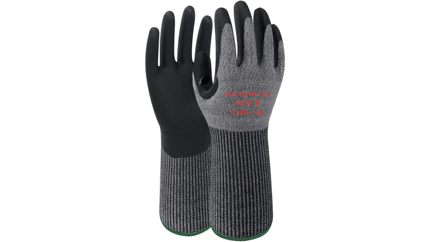GUYARD BOA FOAM F30 Black HPPE Abrasion Resistant, Burn Resistant, Cut Resistant, Heat Resistant, Latex Free, Puncture