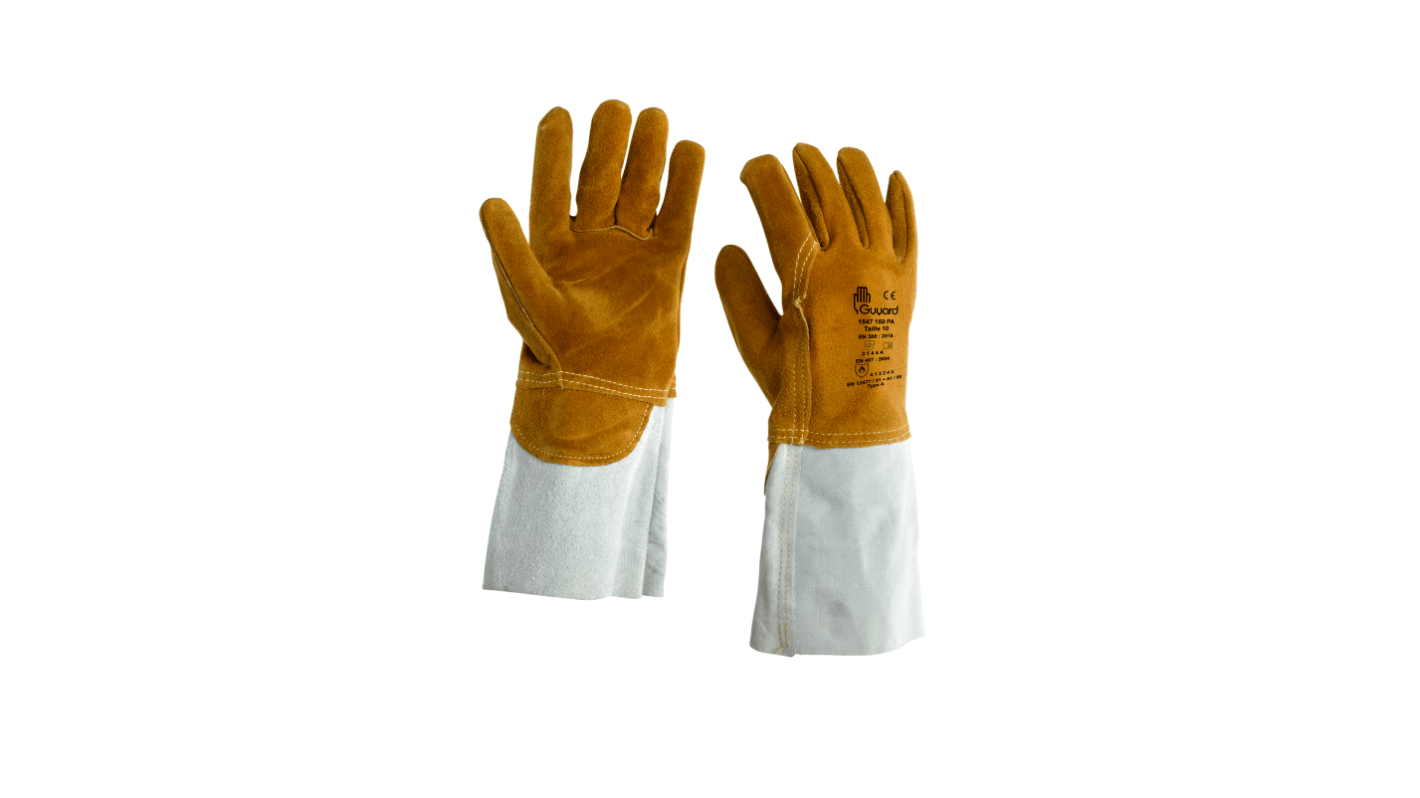 GUYARD 1547/150 Brown/White Reusable PA Arm Protector for Cut Resistant Use, 150mm Length, 10