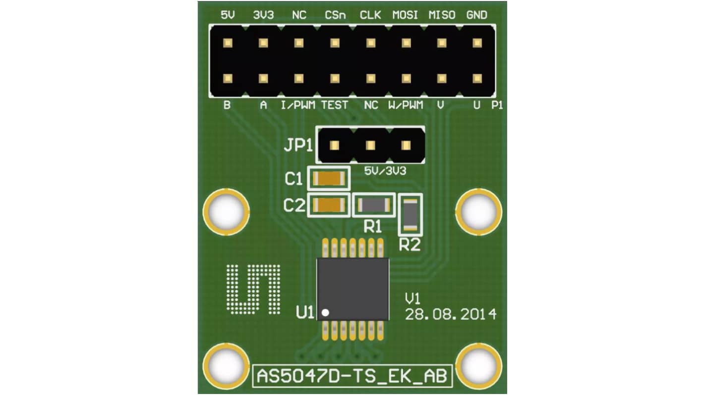 ams OSRAM AS5047D-TS_EK_AB 3D Magnetic Sensor Adapter Board for AS5047D AS5x47-TS