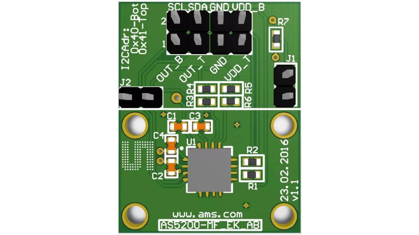 ams OSRAM AS5200L-MF_EK_AB Position Sensor Adapter Board for AS5200L AS5200L