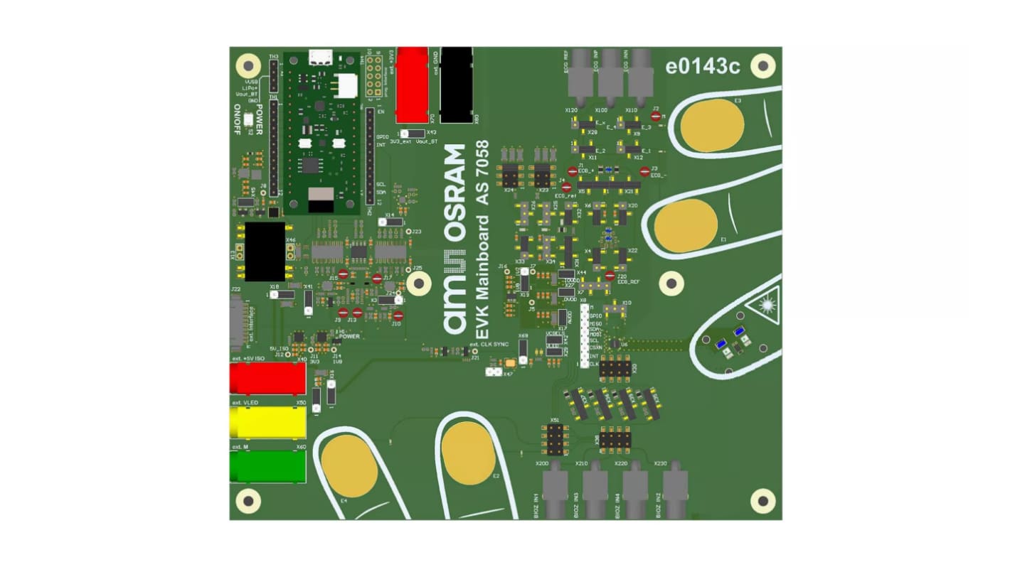 ams OSRAM AS7058_V4_Watch_PPG_ECG_BioZ Biometric Sensor Evaluation Kit for AS7058 AS7058