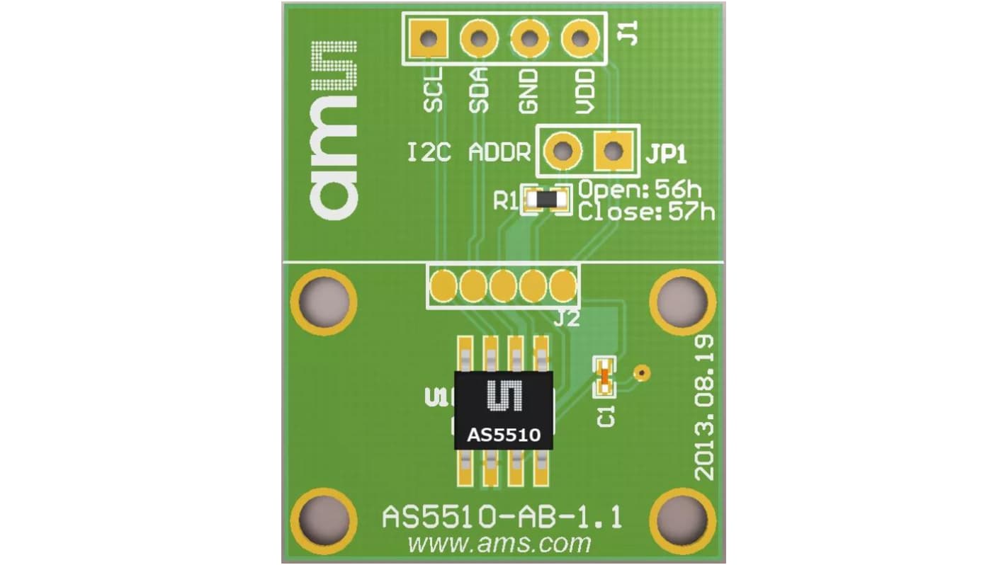 ams OSRAM AS5510-SO_EK_AB Position Sensor Adapter Board for AS5510 AS5510