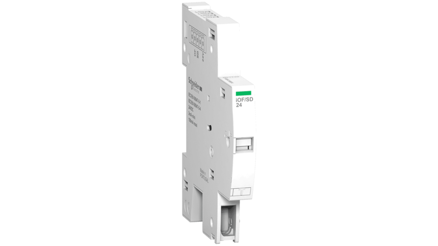 Schneider Electric Auxiliary Contact, 1 C/O, Clip On, Acti9 Acti9 Auxiliaires