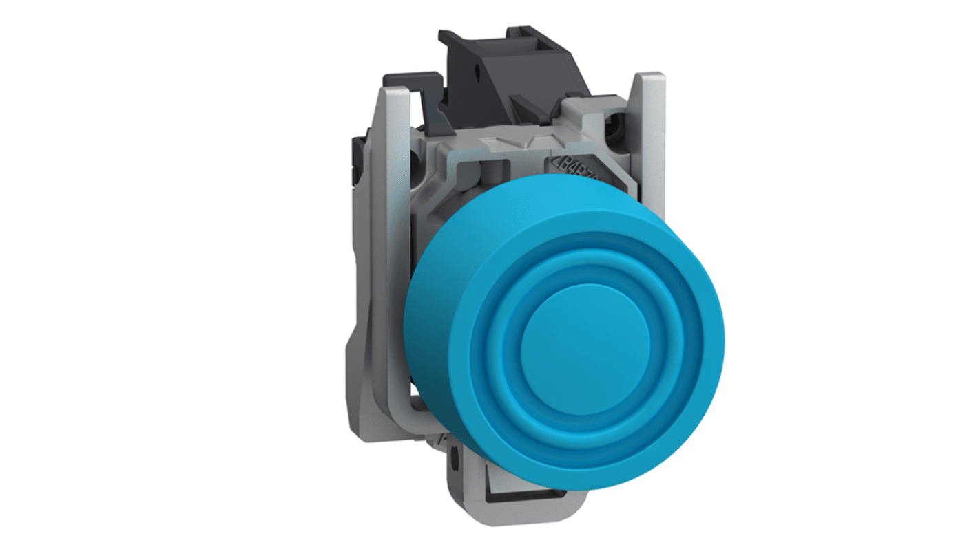 Schneider Electric XB4B Series Push Button Switch, Spring Return, Through Hole, 22mm Cutout, 1NO, 415V, IP66