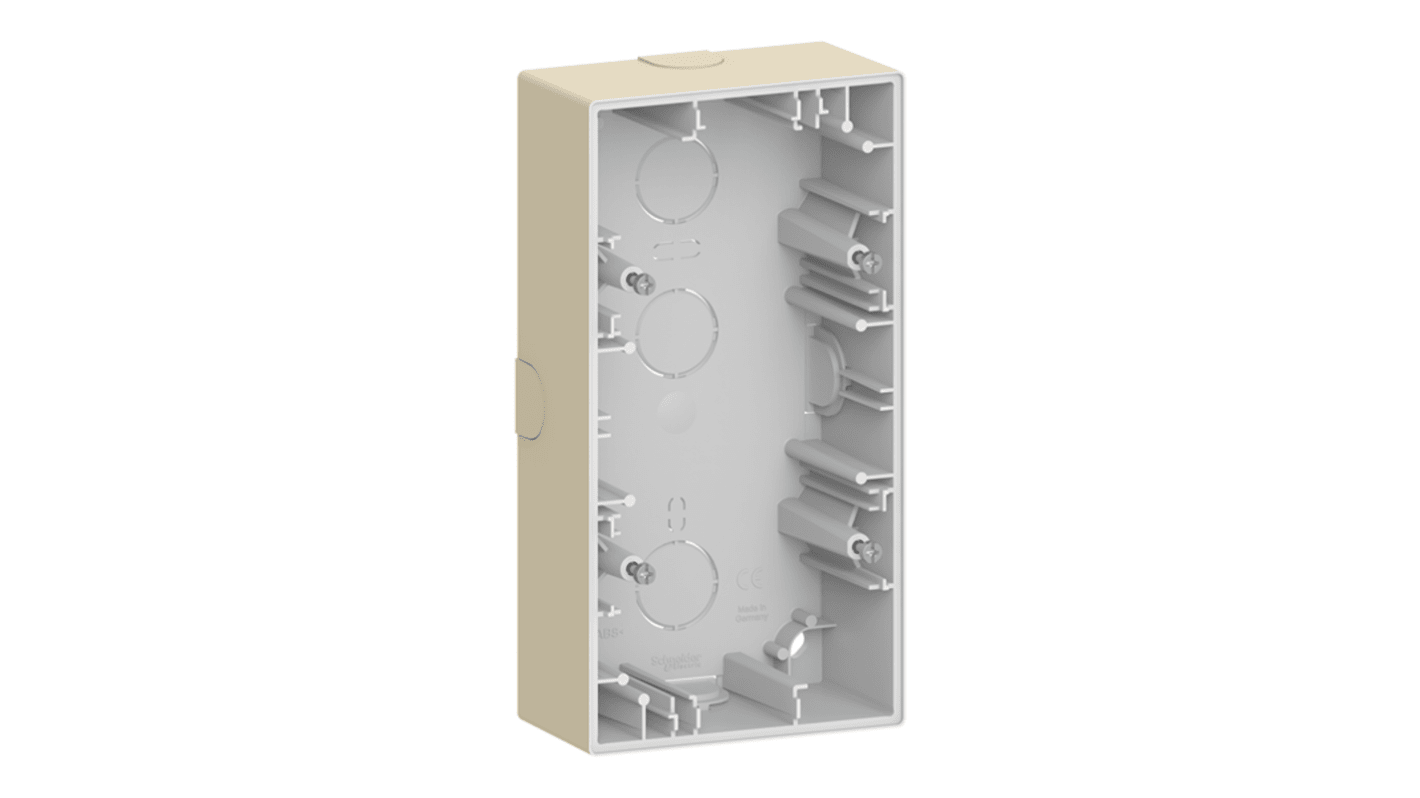 Schneider Electric Merten White ABS Back Box Mounting Frame,  Surface Mount, 2 Gangs